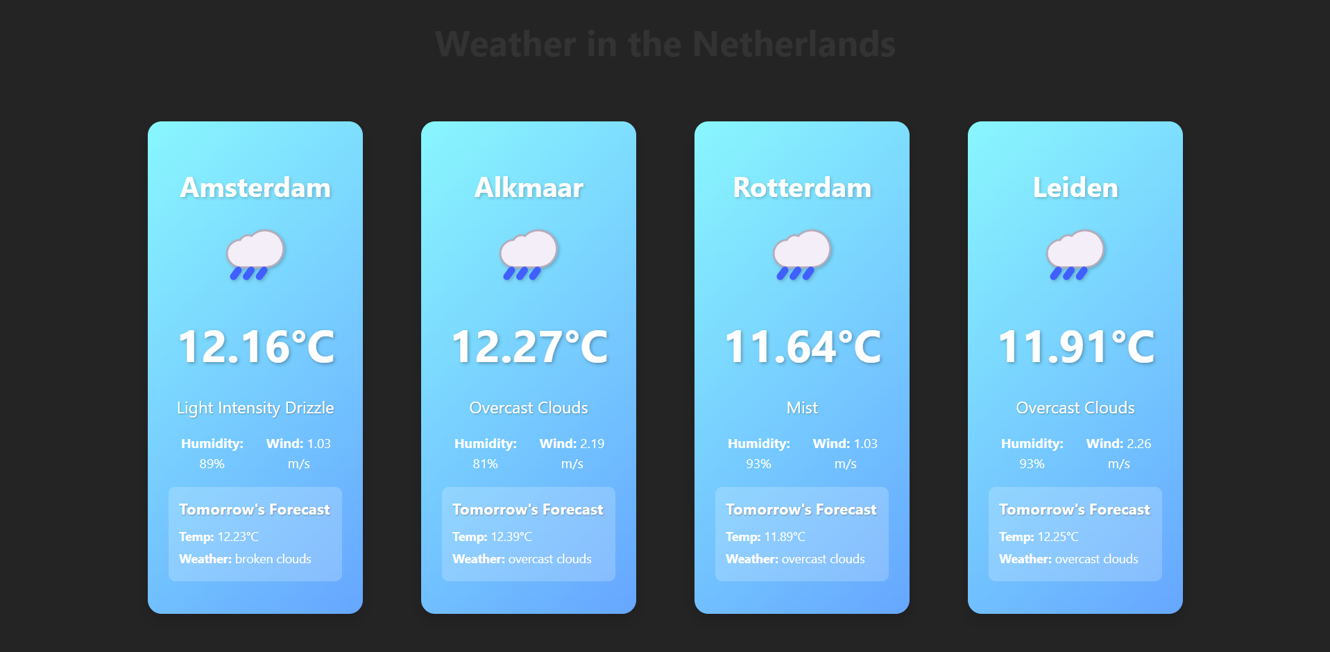 weather app in react